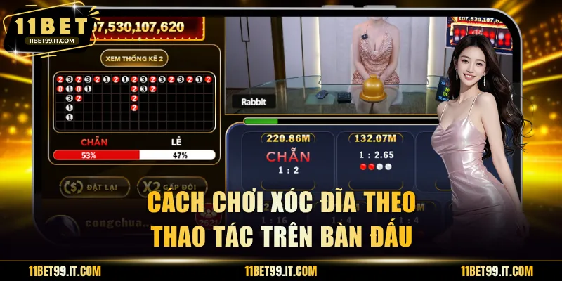 Cách chơi Xóc Đĩa theo thao tác trên bàn đấu