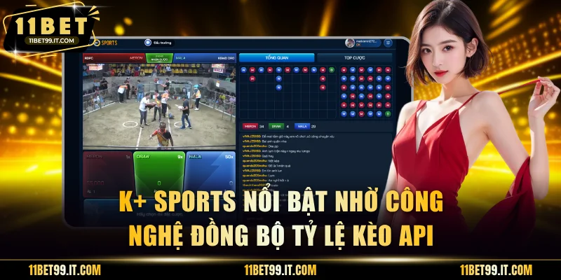 K+ Sports nổi bật nhờ công nghệ đồng bộ tỷ lệ kèo API